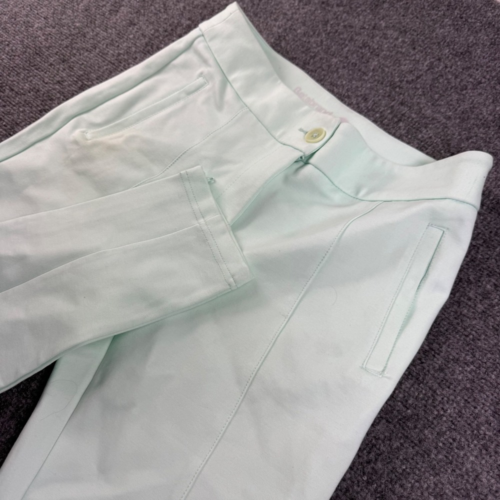 Betabrand Dress Pant Yoga Pants Small Mint Green Ankle Zip Tapered Womens